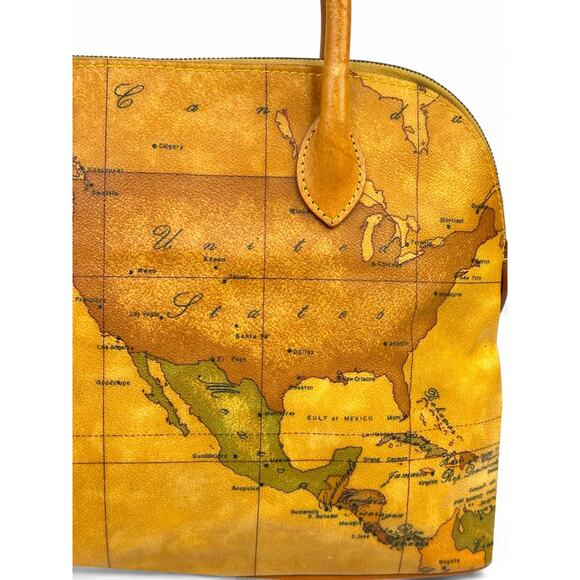 Alviero Martini Classe Geo Classic World Map Bag - Picture 2 of 15